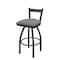 Holland Bar Stool Co 30" Low Back Swivel Bar Stool, Pewter Finish, Canter Grey Seat 82130PW007 - alternate 1